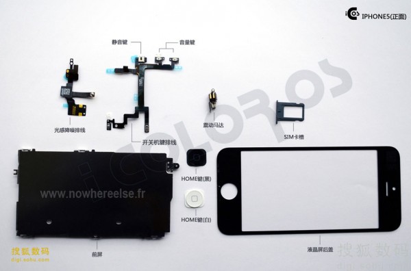 componentes internos iphone 5