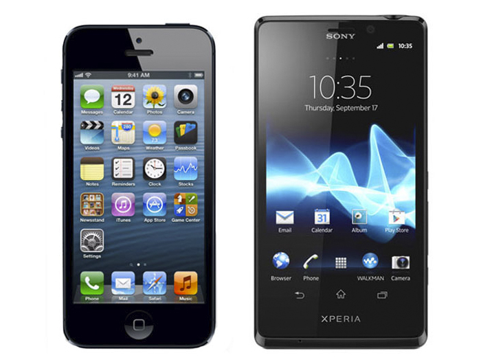 iPhone 5 de Apple vs Xperia T de Sony