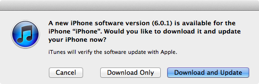 iOS 6.0.1 ya disponible