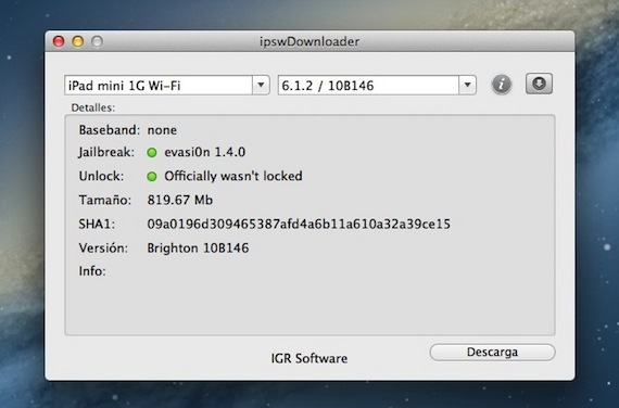 IPSWDownloader descarga el firmware para cualquier iDevice