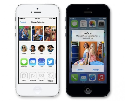 airdrop-una-de-novedades que Apple ha incluido en la versión final de iOS 7