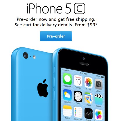 Disponible el iPhone 5C para pre-orden
