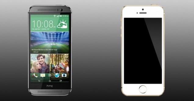 HTC One M8 vs iPhone 5s-iosmac_