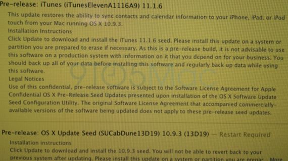 iTunes 11.1.6-OS X 10.9.3-pre-release
