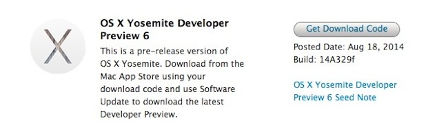 Developer Preview 6 de OS X Yosemite-iosmac