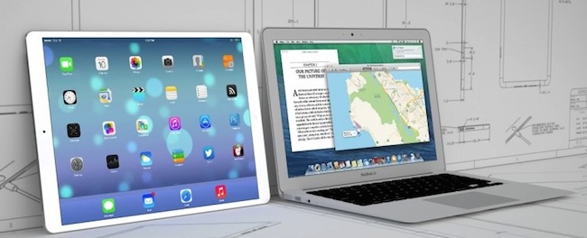 Maqueta de un iPad Pro de 12,9 pulgadas y Macbook Air 13 pulgadas