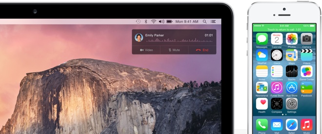 Yosemite ya integra llamadas desde iOS 8.1
