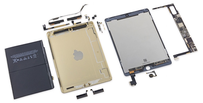 iPad Air 2 desmontado. Confirmado A8X y 2 GB de RAM