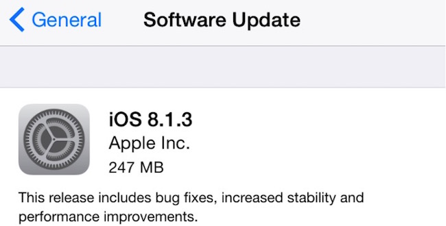 iOS 8.1.3 disponible con mejoras y corrección de errores