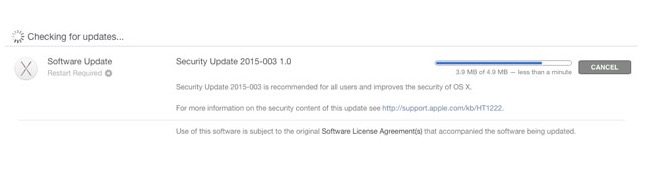 Nueva actualizacion de seguridad para Yosemite 10.10.2