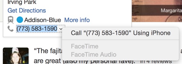 Llamar desde el iPhone a un numero de teléfono en el Mac