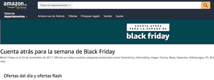 Black Friday 2017 llega a Amazon.es el 27 de noviembre