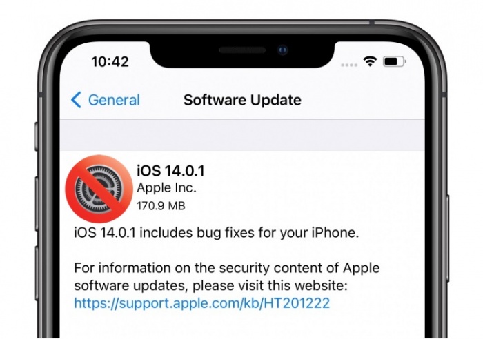 iOS 14.0.1 Actualización