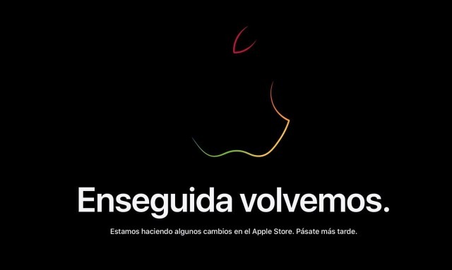 La pagina Web de Apple en obras