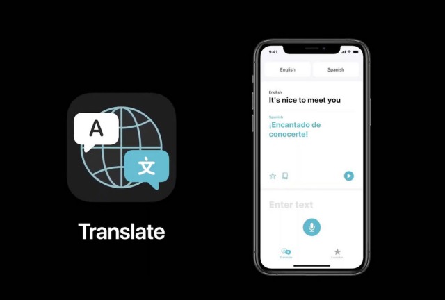 Traducir con la voz en iPhone app Traducir