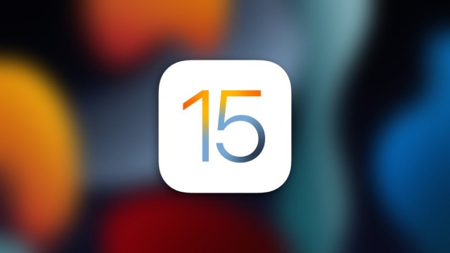 Logo iOS 15 con fondo