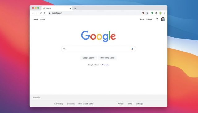Chrome en macOS Big Sur