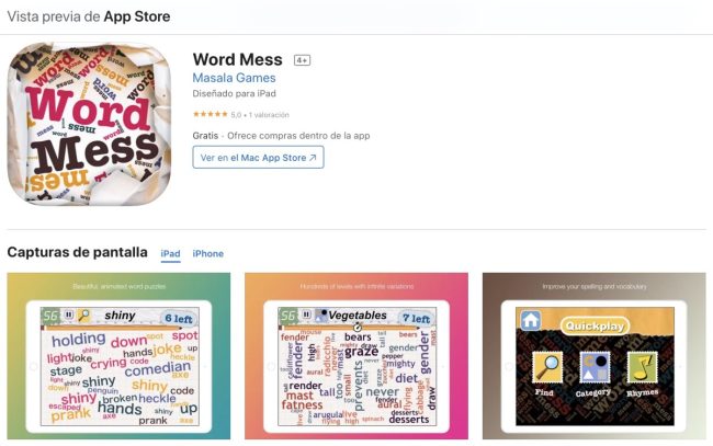  iOSMac Apps y juegos gratis por tiempo limitado, En busca de la app perdida: Word Mess, Boundary, Coloring Book y más  