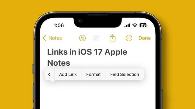 Enlaza notas con iOS 17