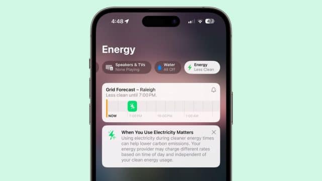 iOS 17 función para energía más limpia