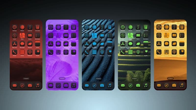 iconos colores iOS 18 iPhone